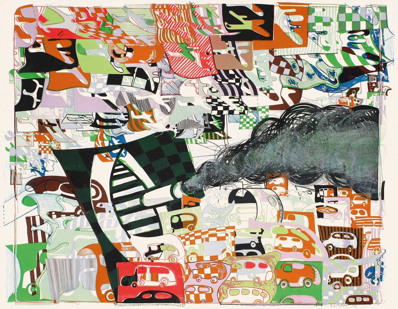 Auf diesem Bild ist das folgende Kunstwerk zu sehen: Dieter Roth. „Drunter und drüber“. 1972.