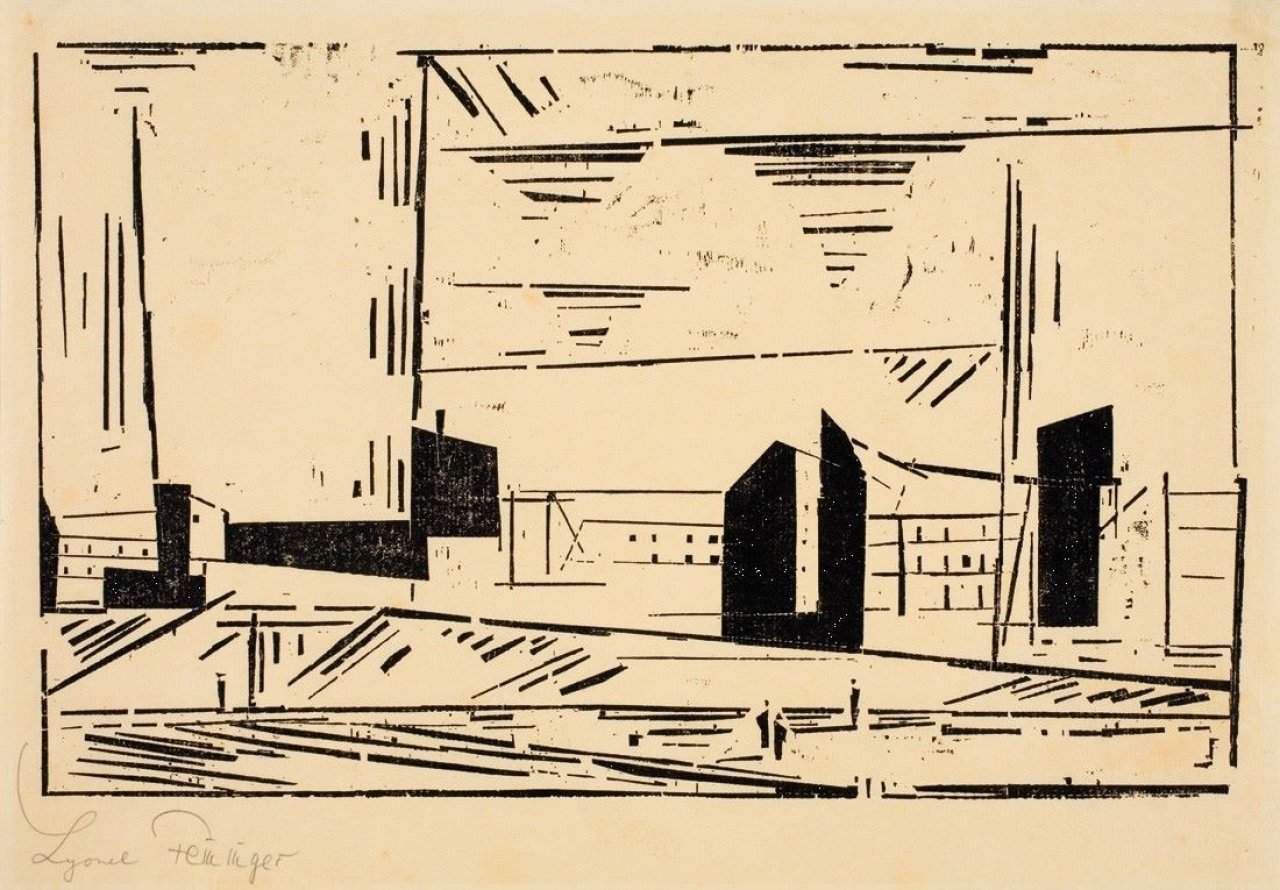 This picture shows the following artwork: Lyonel Feininger. „Vorstadt, 1“. 1924.
