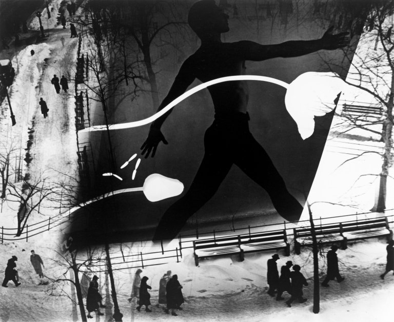 Auf diesem Bild ist das folgende Kunstwerk zu sehen: Barbara Morgan (d.i. Barbara Brooks Johnson). „Spring on Madison Square“. 1938.