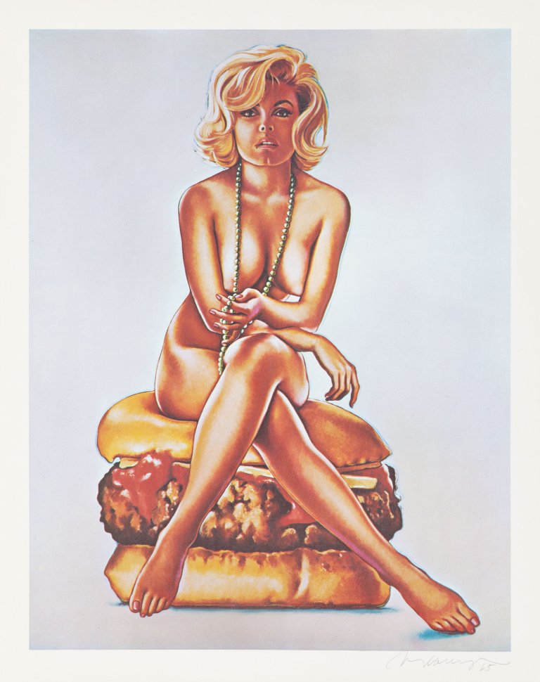Auf diesem Bild ist das folgende Kunstwerk zu sehen: Mel Ramos. Virnaburger. 1965.