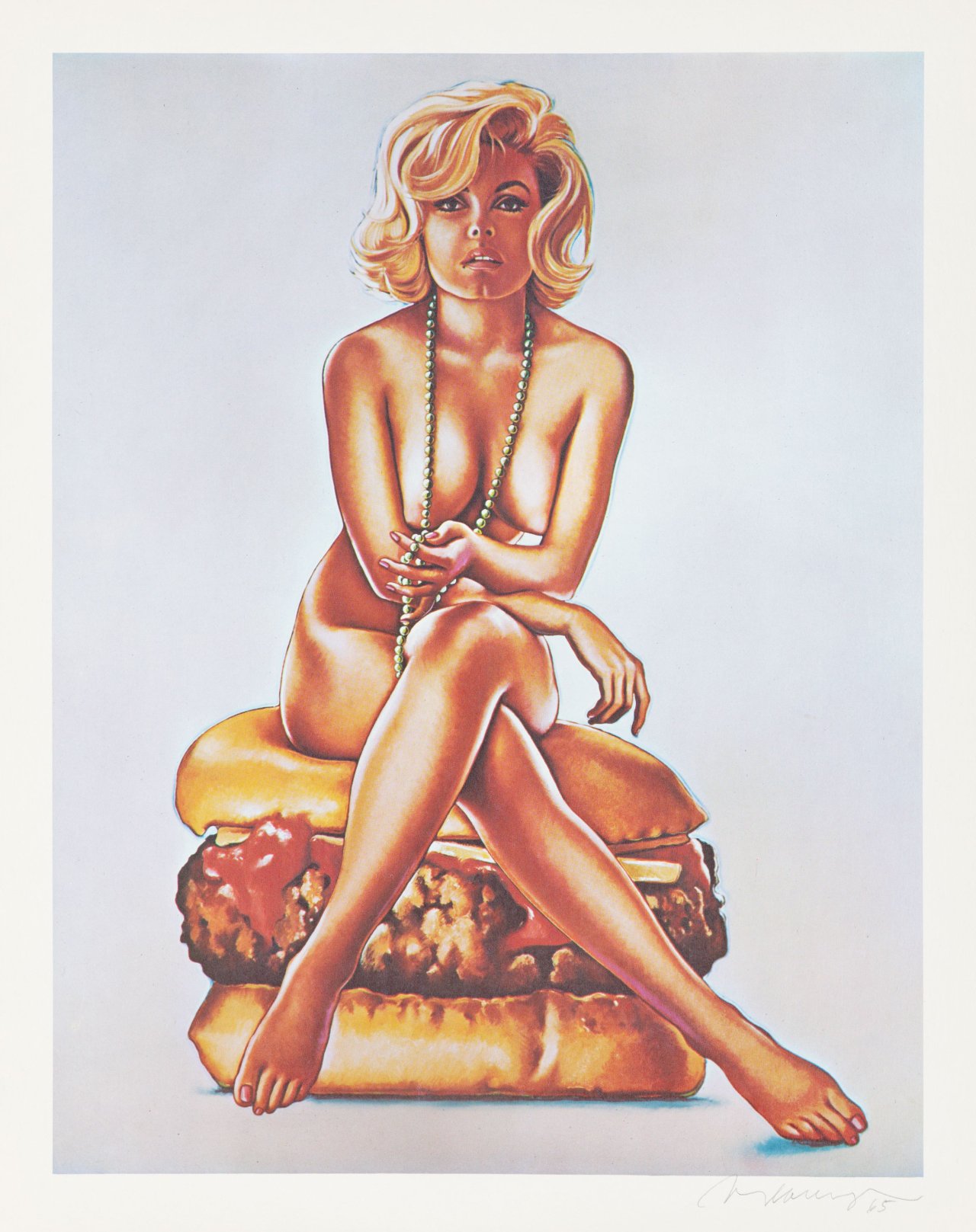 Auf diesem Bild ist das folgende Kunstwerk zu sehen: Mel Ramos. Virnaburger. 1965.