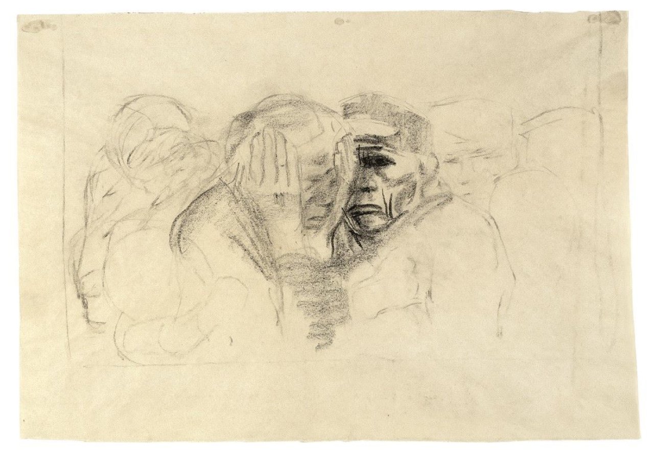 This picture shows the following artwork: Käthe Kollwitz. „Leidendes Volk“. 1923.