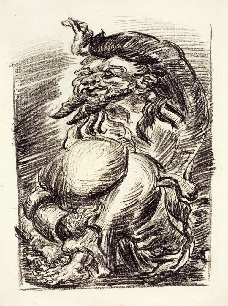 Auf diesem Bild ist das folgende Kunstwerk zu sehen: Ludwig Meidner. Ohne Titel. Um 1921.