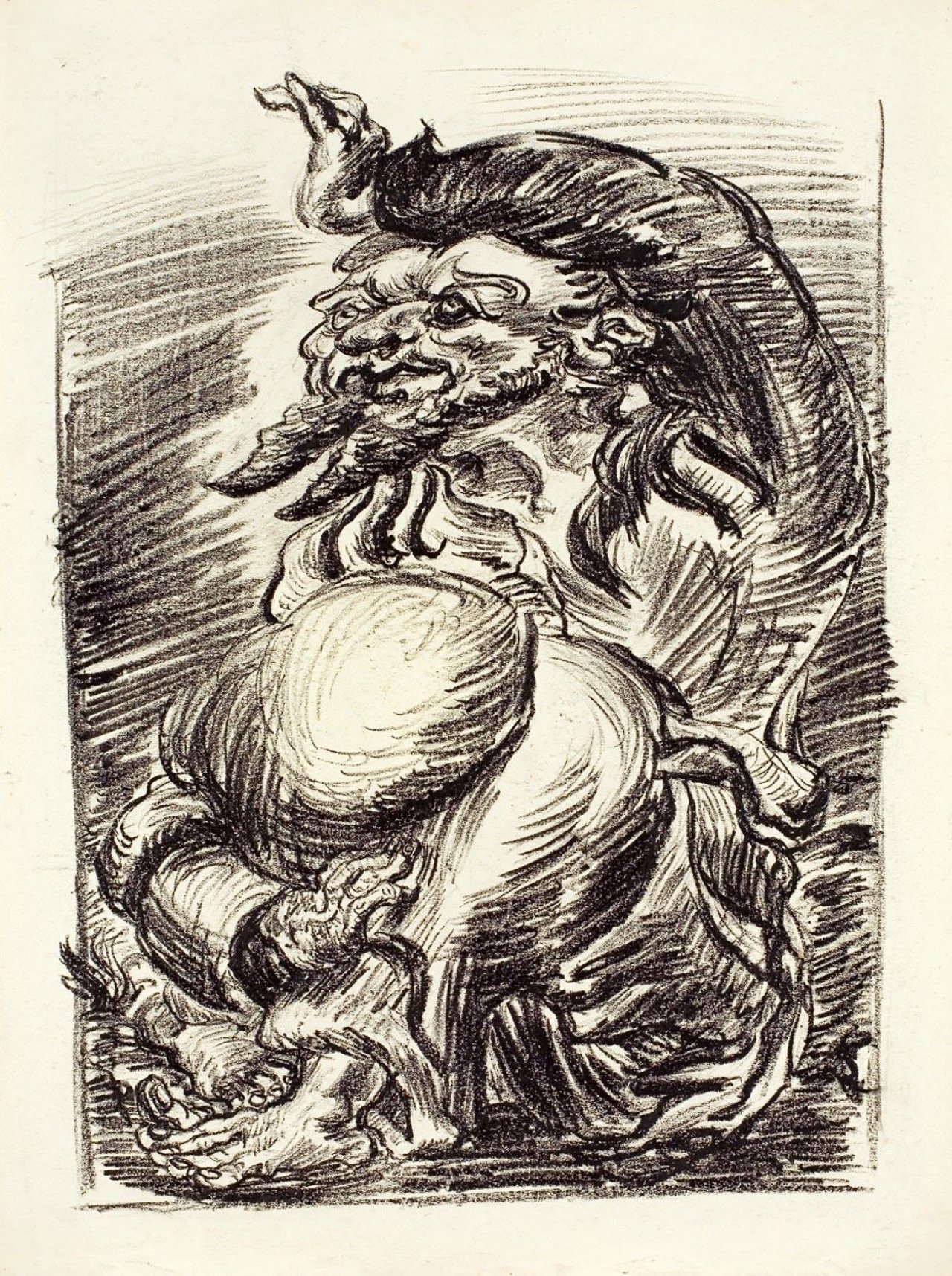 Auf diesem Bild ist das folgende Kunstwerk zu sehen: Ludwig Meidner. Ohne Titel. Um 1921.