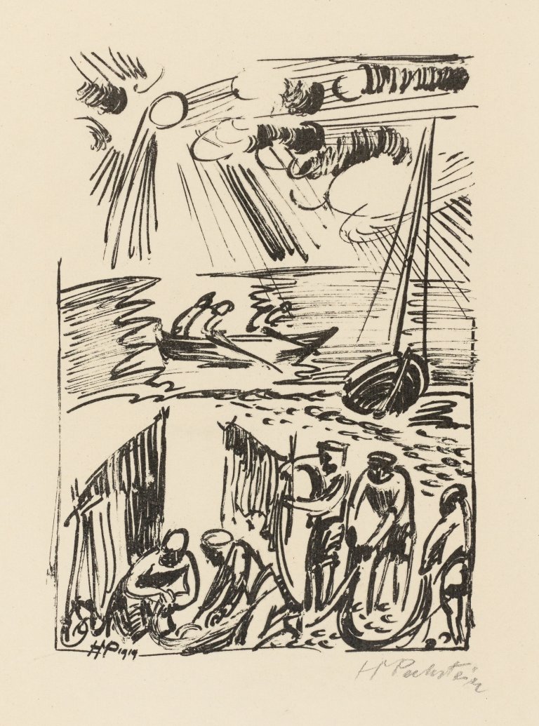 Auf diesem Bild ist das folgende Kunstwerk zu sehen: Max Pechstein. „Fischer“. 1919.