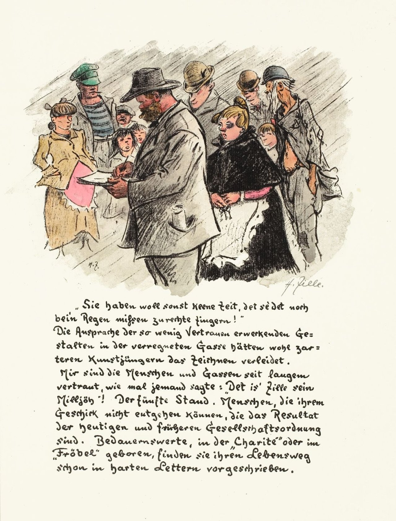 Auf diesem Bild ist das folgende Kunstwerk zu sehen: Heinrich Zille. „Zwanglose Geschichten und Bilder“. 1919.