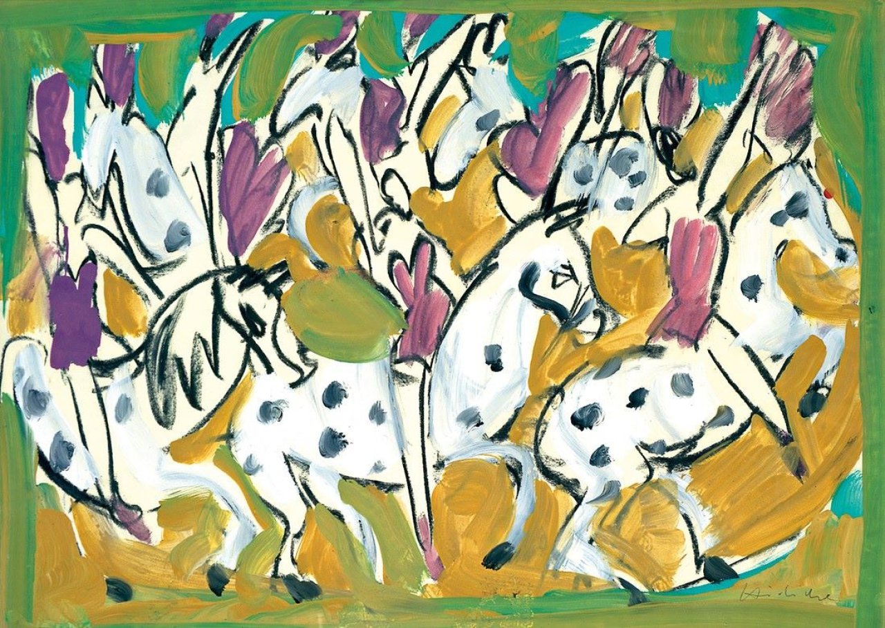 Auf diesem Bild ist das folgende Kunstwerk zu sehen: Karl Horst Hödicke. Manege. 1979.