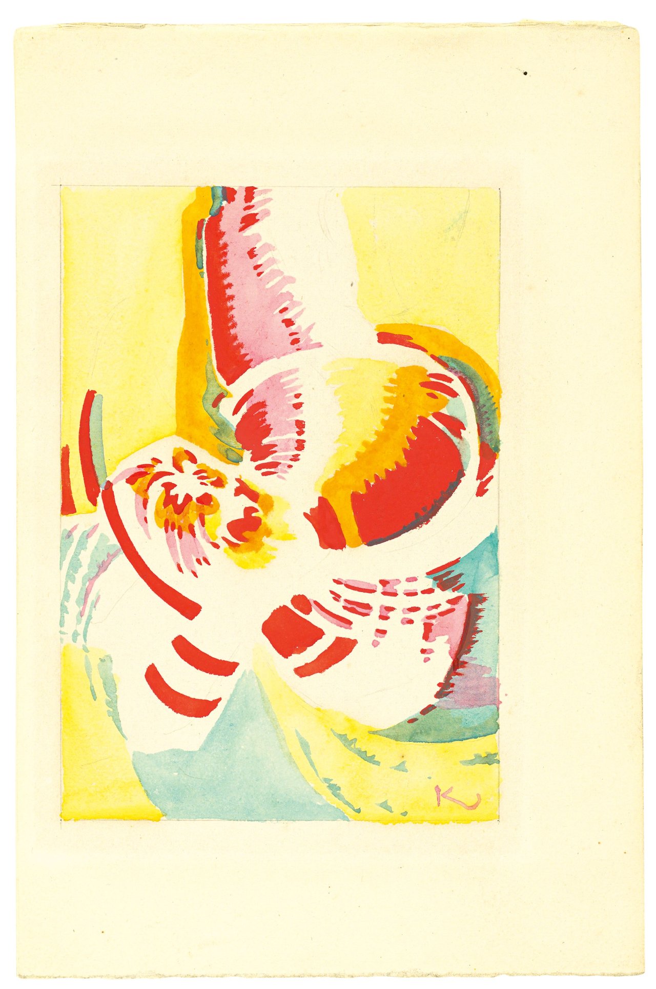 Auf diesem Bild ist das folgende Kunstwerk zu sehen: František Kupka. Ohne Titel (Studie für ein Pochoir). Um 1921/22.