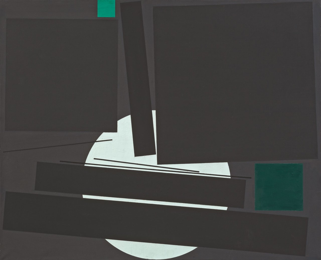 Auf diesem Bild ist das folgende Kunstwerk zu sehen: Günter Fruhtrunk. „NOCTURNE“. 1957/58.