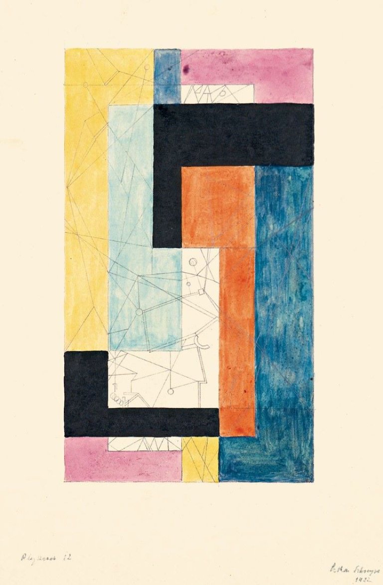 Auf diesem Bild ist das folgende Kunstwerk zu sehen: Lothar Schreyer. „Rhythmus 12“. 1922.