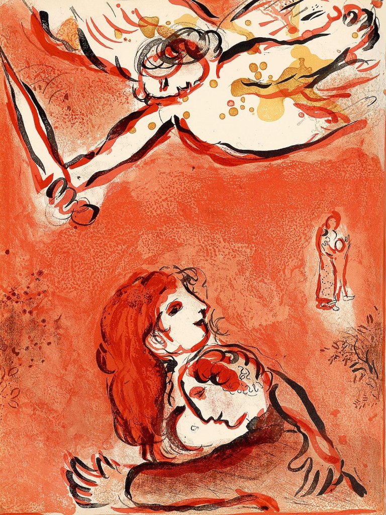 Auf diesem Bild ist das folgende Kunstwerk zu sehen: Marc Chagall. „Verve, Vol. X, Nos 37 et 38“ (Marc Chagall: Dessins pour la Bible).. 1960.