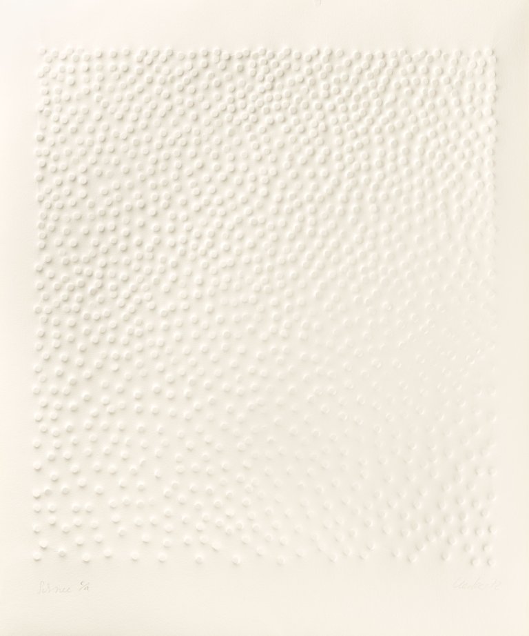 Auf diesem Bild ist das folgende Kunstwerk zu sehen: Günther Uecker. „Schnee“. 1971.