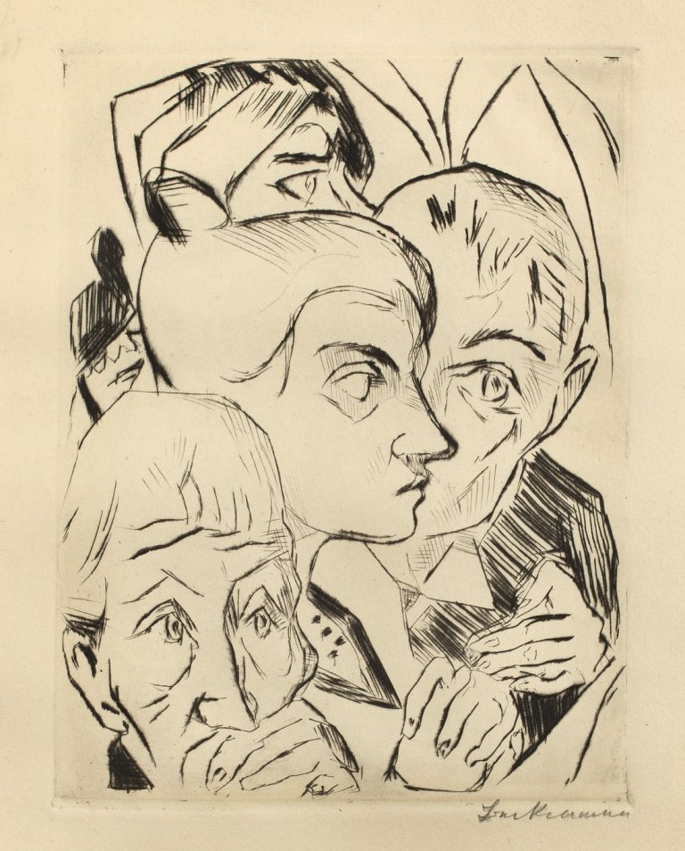 Auf diesem Bild ist das folgende Kunstwerk zu sehen: Max Beckmann. „Die Fürstin: Illustration zu Kapitel 4“. 1917.