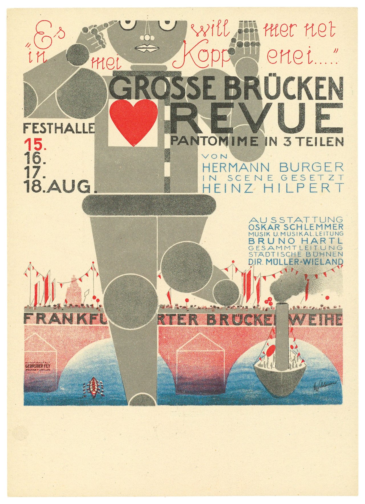 Auf diesem Bild ist das folgende Kunstwerk zu sehen: Oskar Schlemmer. „Große Brückenrevue“. 1926.