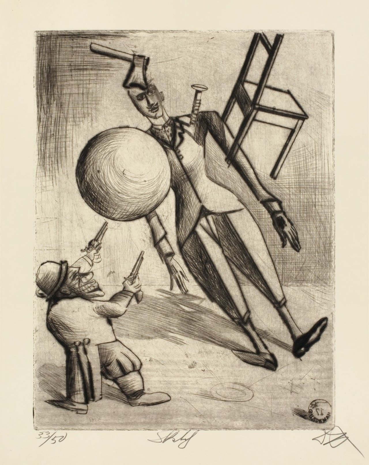 Auf diesem Bild ist das folgende Kunstwerk zu sehen: Otto Dix. „Sketch“. 1922.