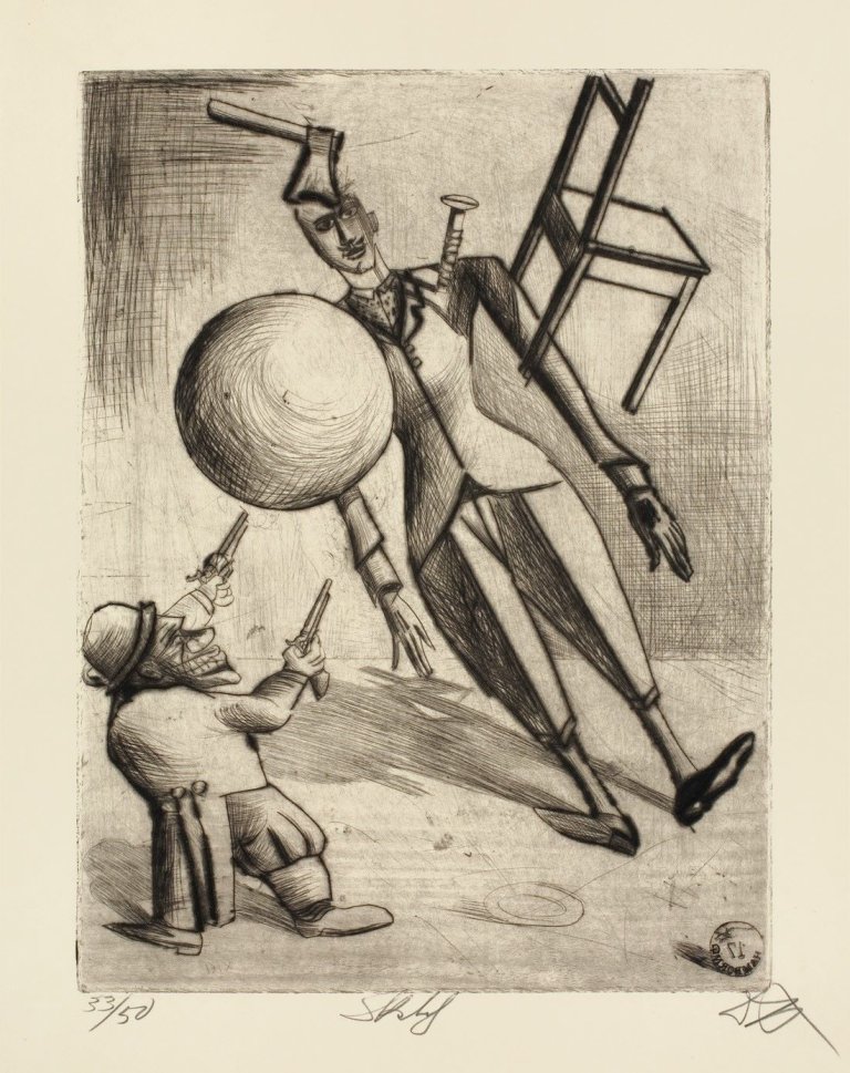 Auf diesem Bild ist das folgende Kunstwerk zu sehen: Otto Dix. „Sketch“. 1922.