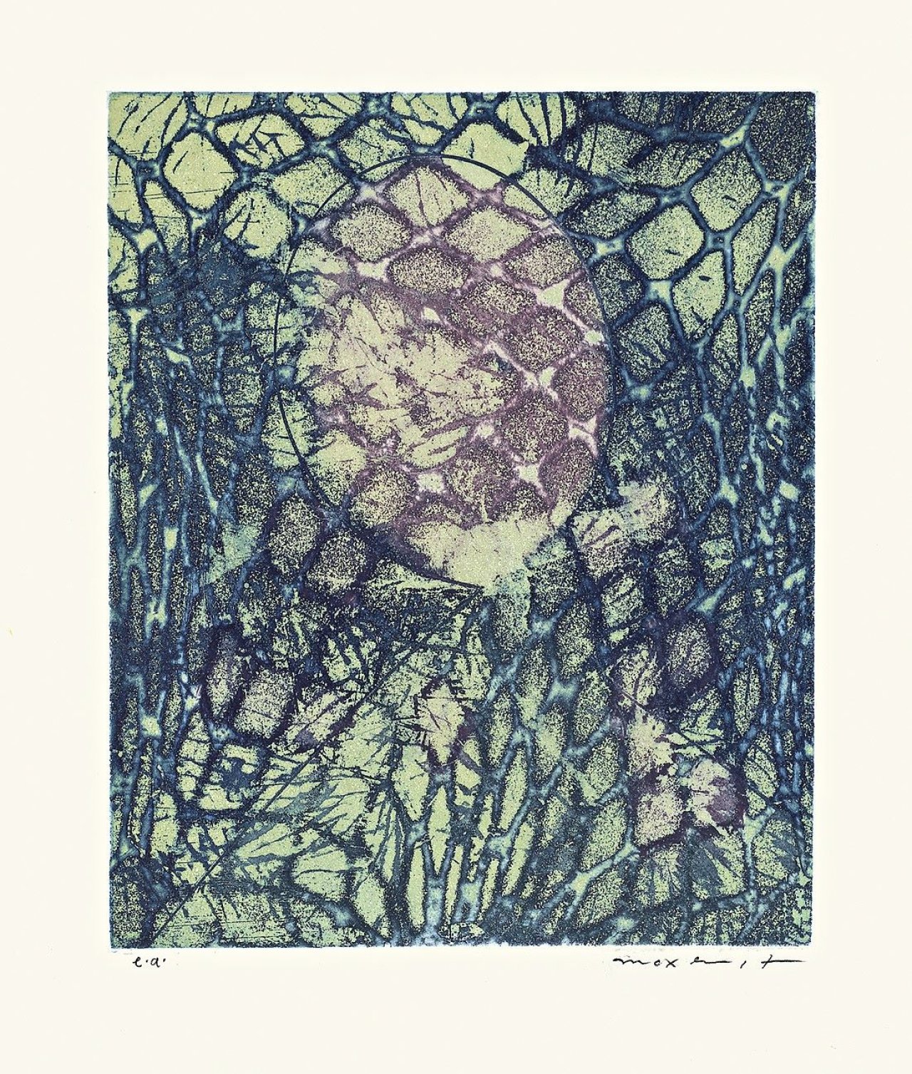 This picture shows the following artwork: Max Ernst. Aus: „Zu Samuel Beckett, aus einem aufgegebenen Werk“. 1967.