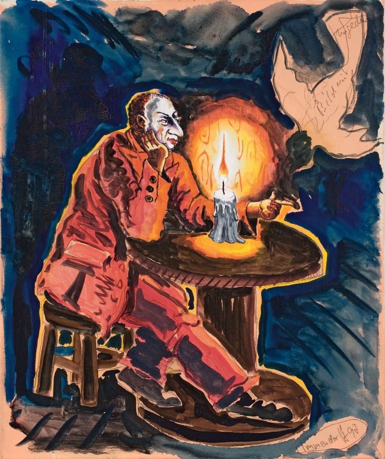 Auf diesem Bild ist das folgende Kunstwerk zu sehen: Jörg Immendorff. „Bild mit Ungeduld“. 1997.