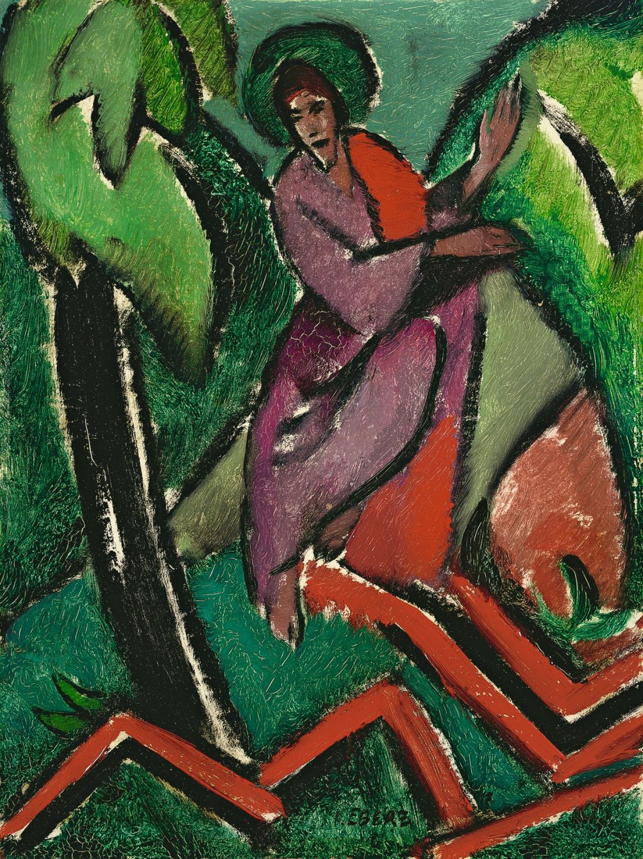 Auf diesem Bild ist das folgende Kunstwerk zu sehen: Josef Eberz. „Einsiedler“. 1917.