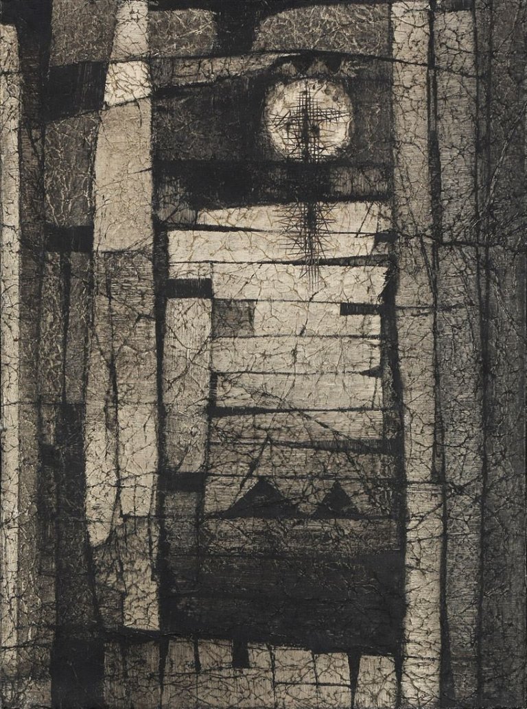 Auf diesem Bild ist das folgende Kunstwerk zu sehen: Hans Jaenisch. Ohne Titel. Um 1961.