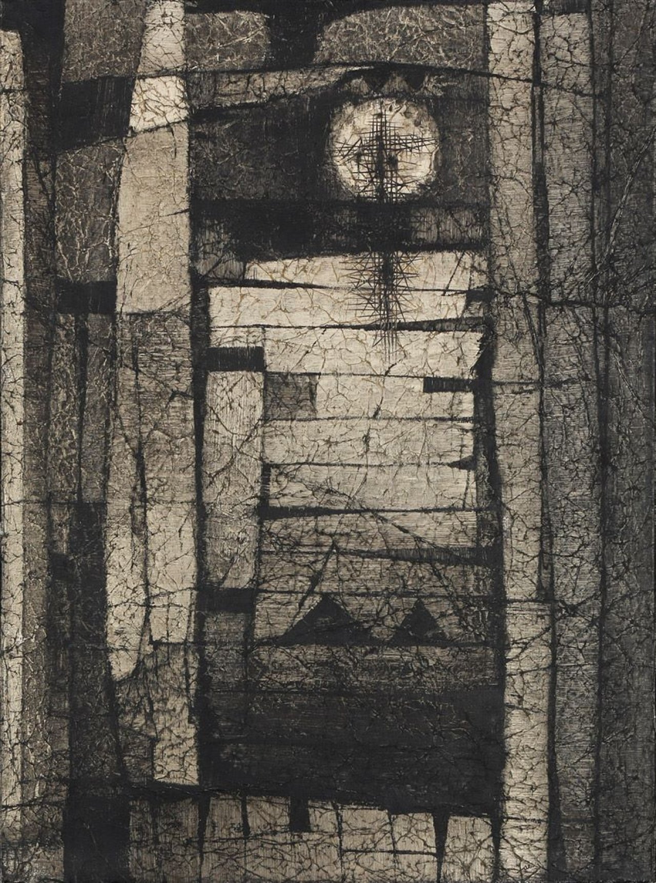 Auf diesem Bild ist das folgende Kunstwerk zu sehen: Hans Jaenisch. Ohne Titel. Um 1961.