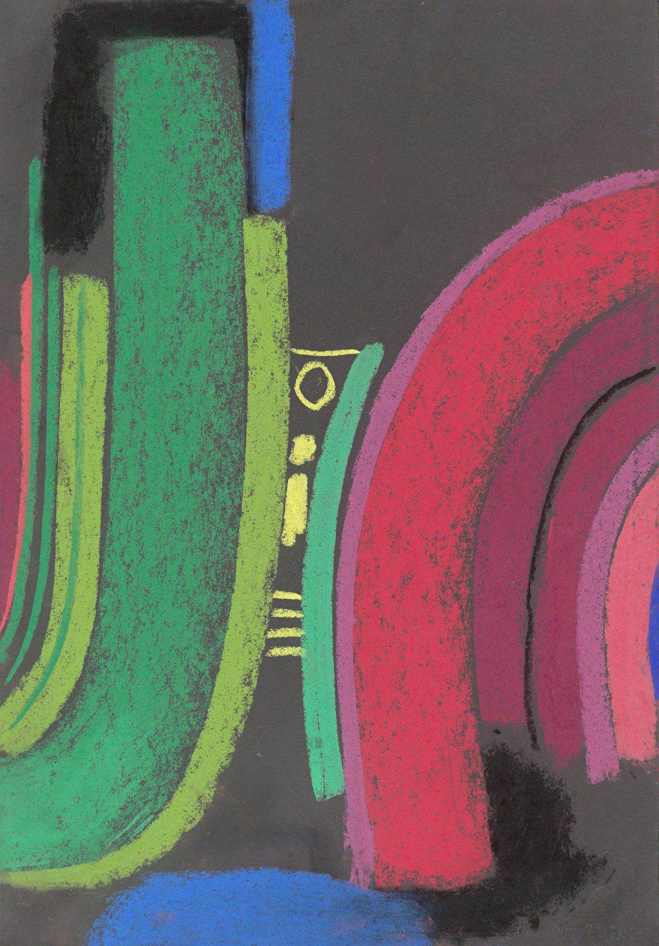 Auf diesem Bild ist das folgende Kunstwerk zu sehen: Max Ackermann. Ohne Titel. 1973.