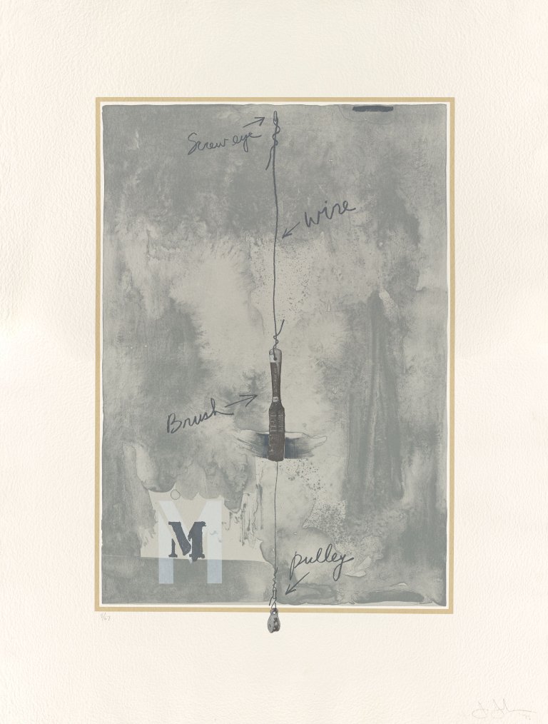Auf diesem Bild ist das folgende Kunstwerk zu sehen: Jasper Johns. „M“. 1972.