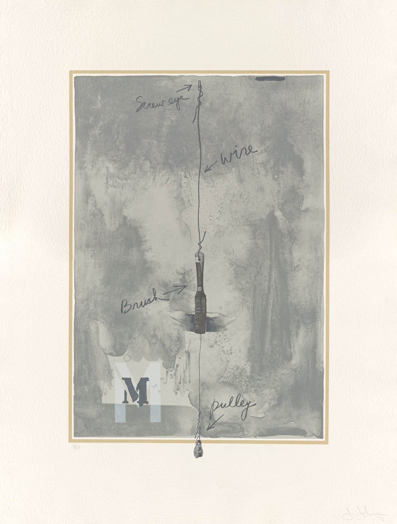 Auf diesem Bild ist das folgende Kunstwerk zu sehen: Jasper Johns. „M“. 1972.