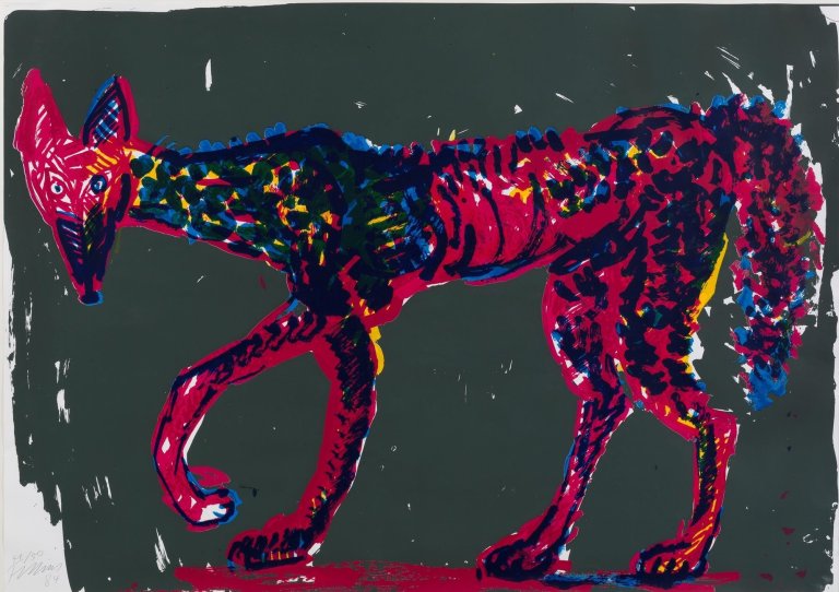Auf diesem Bild ist das folgende Kunstwerk zu sehen: Rainer Fetting. Wolf. 1984.