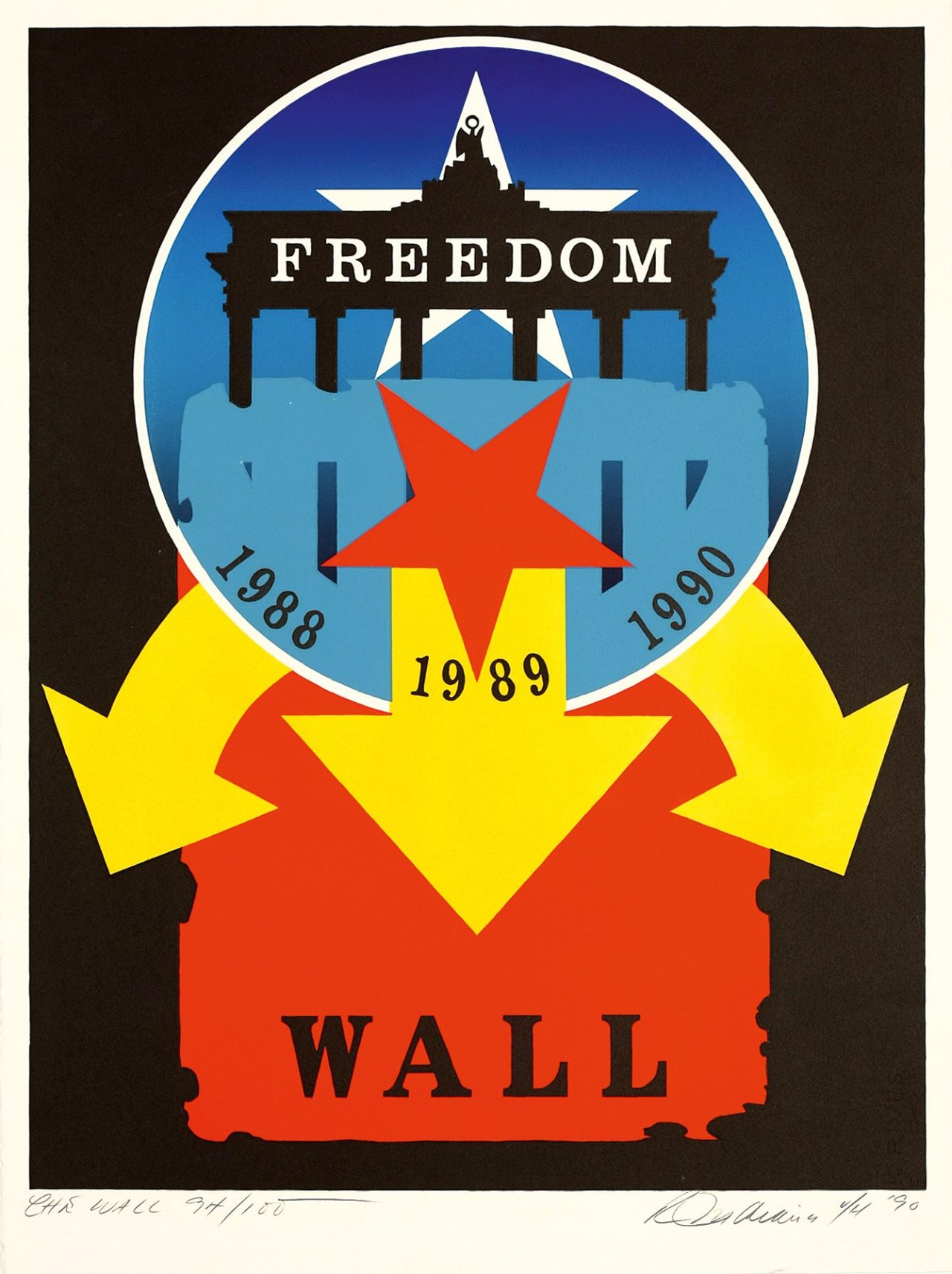 This picture shows the following artwork: Robert Indiana. „The Wall“. 1990.