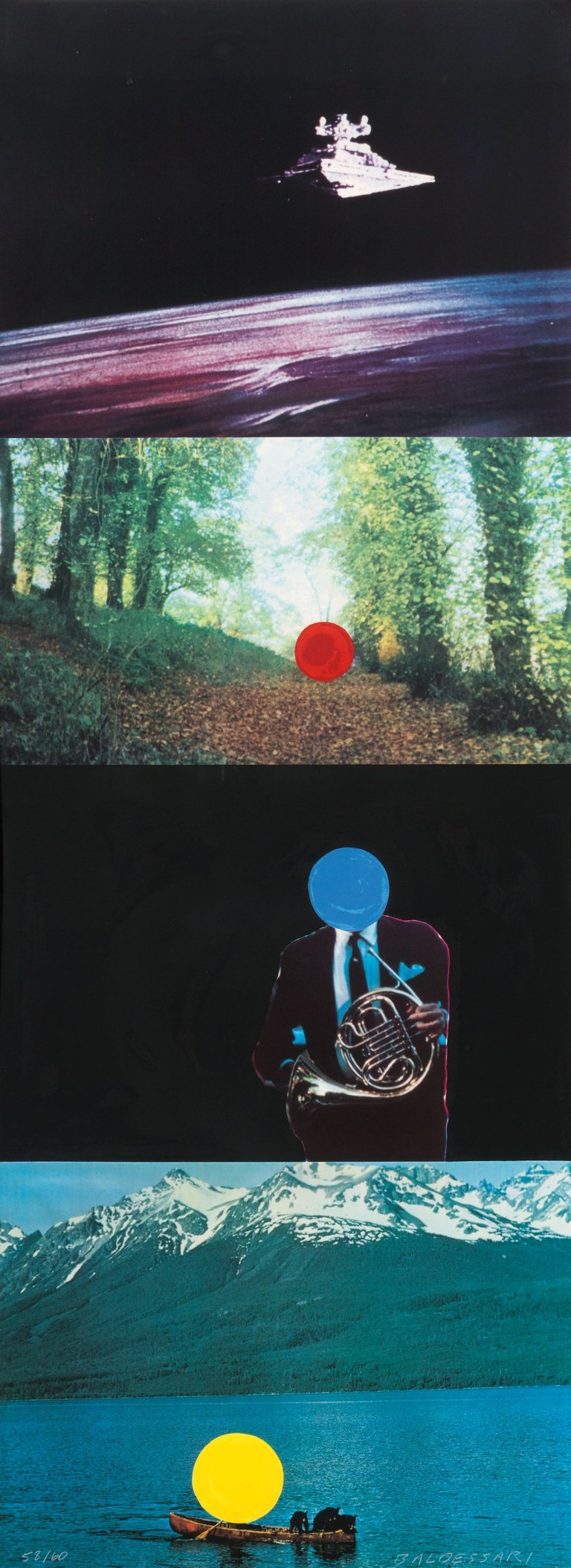 Auf diesem Bild ist das folgende Kunstwerk zu sehen: John Baldessari. „French Horn Player“. 1992/94.