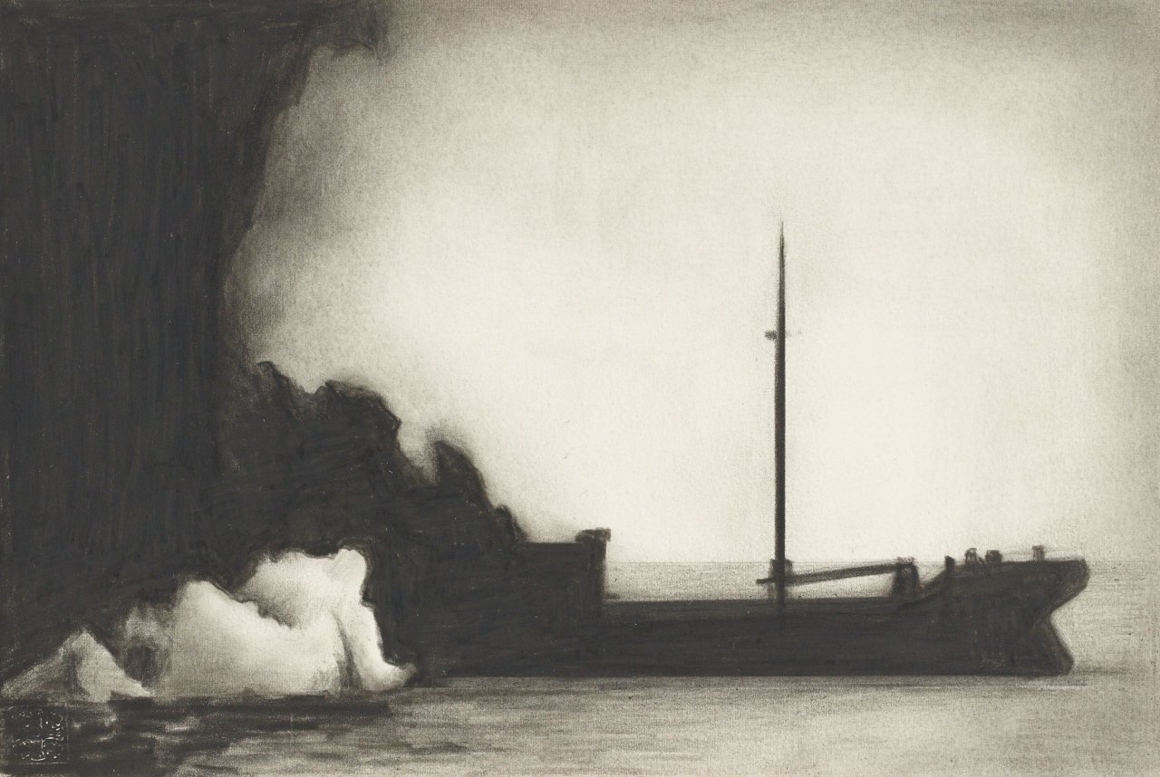 This picture shows the following artwork: Marcel van Eeden. Schiff. 2003.