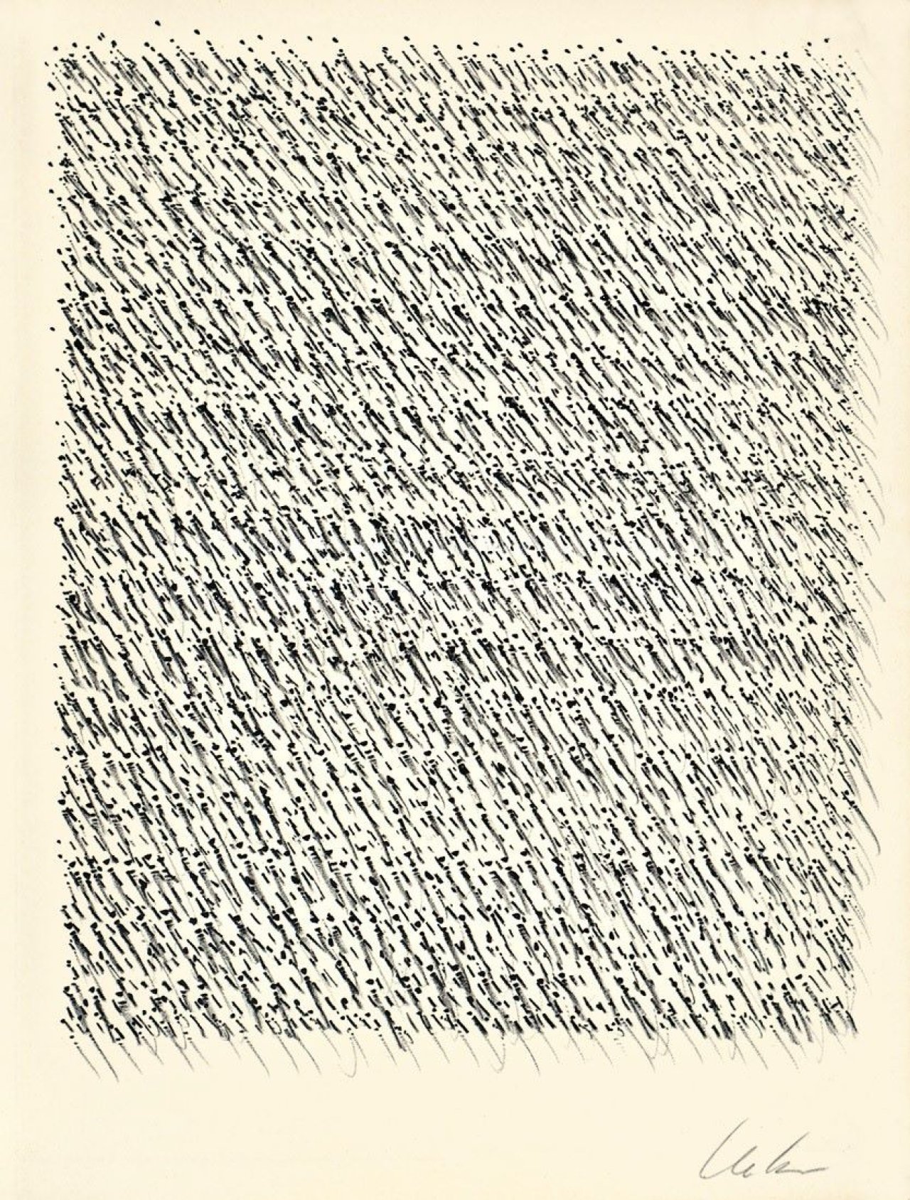 Auf diesem Bild ist das folgende Kunstwerk zu sehen: Günther Uecker. Ohne Titel.