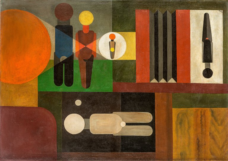 Auf diesem Bild ist das folgende Kunstwerk zu sehen: Franz Wilhelm Seiwert. „Wandbild für einen Fotografen“. 1925.