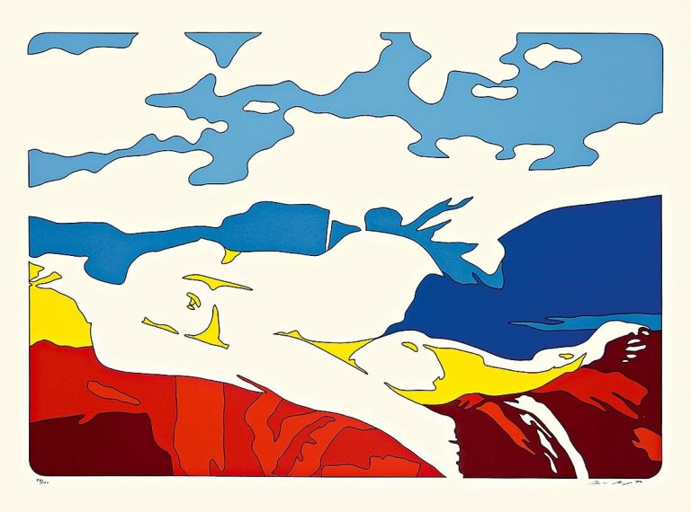 Auf diesem Bild ist das folgende Kunstwerk zu sehen: Werner Berges. „Liegende“ / „Tante“ / Ohne Titel. 1974/1968/1971.