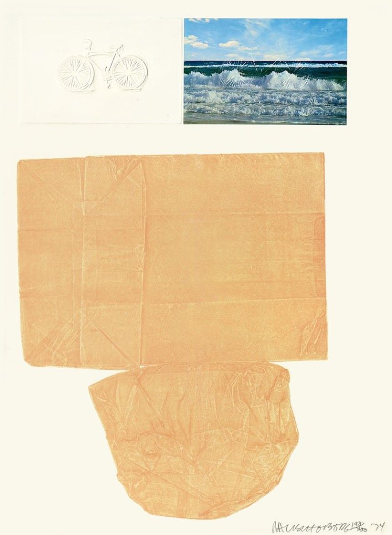 Auf diesem Bild ist das folgende Kunstwerk zu sehen: Robert Rauschenberg. „The Tramp“. 1974.