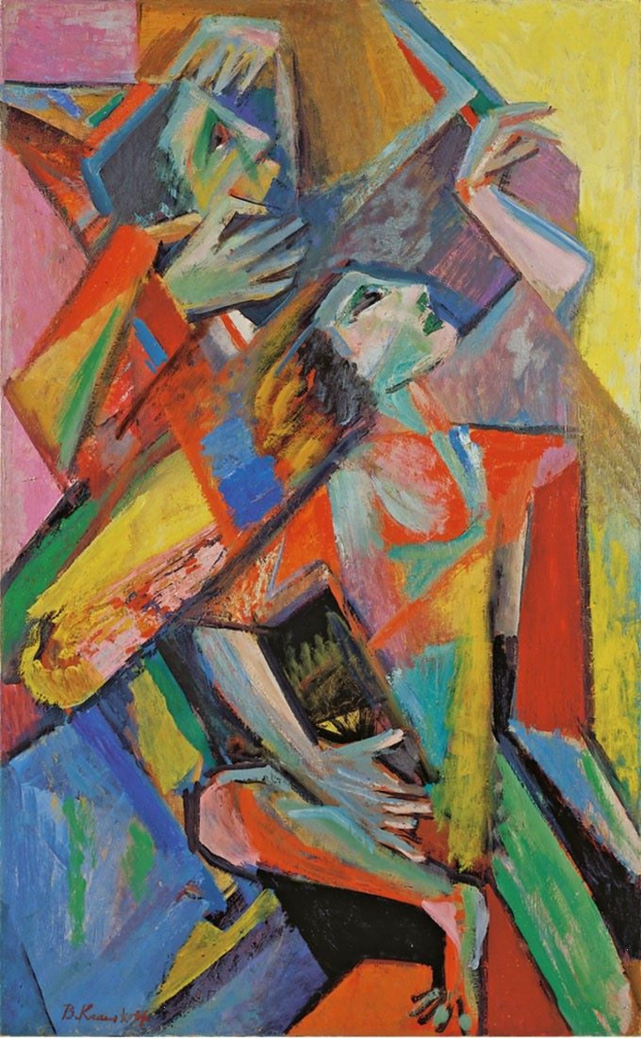 Auf diesem Bild ist das folgende Kunstwerk zu sehen: Bruno Krauskopf. Tanzendes Paar. Um 1955.
