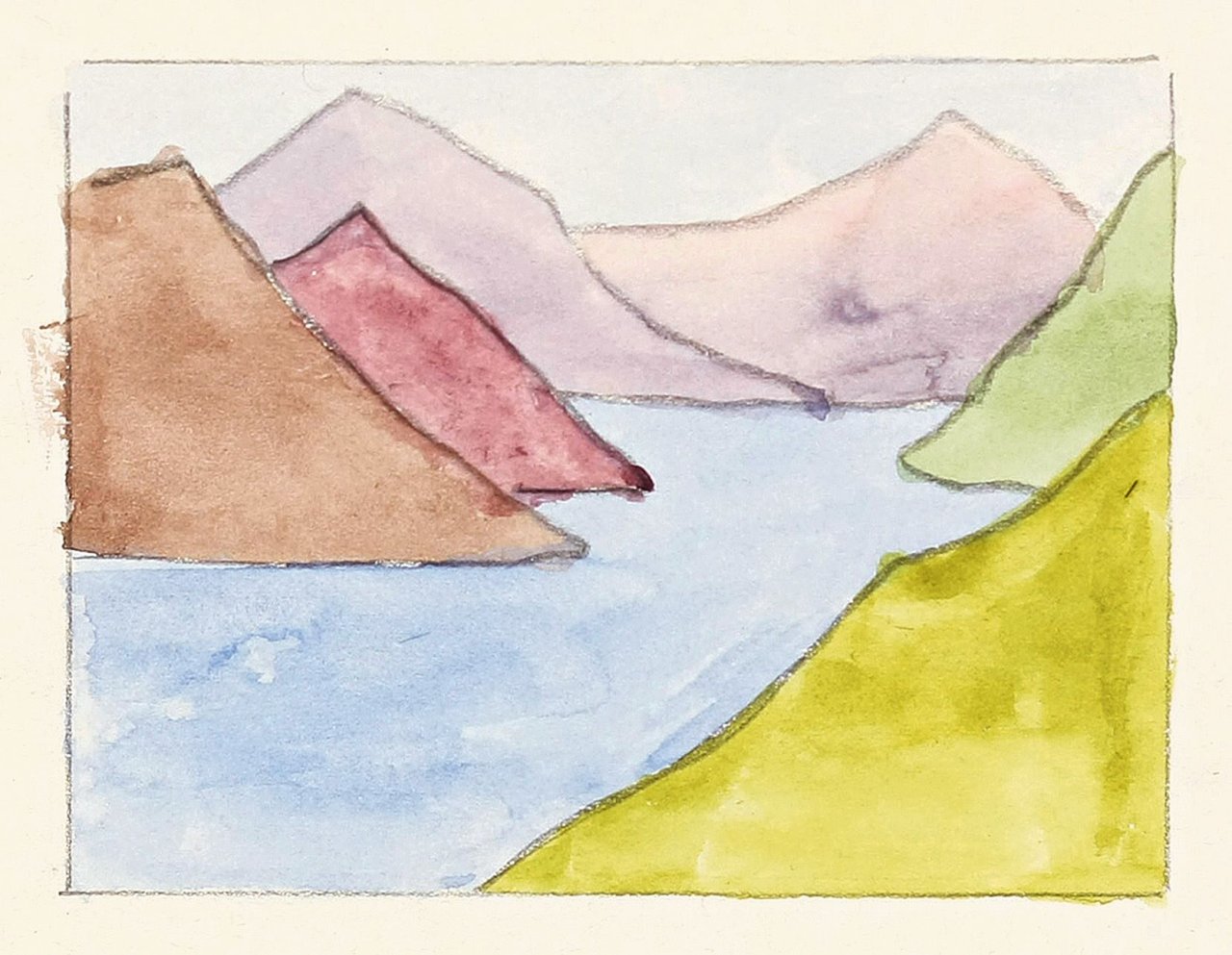 Auf diesem Bild ist das folgende Kunstwerk zu sehen: Hermann Hesse. Lago Maggiore. 1923.