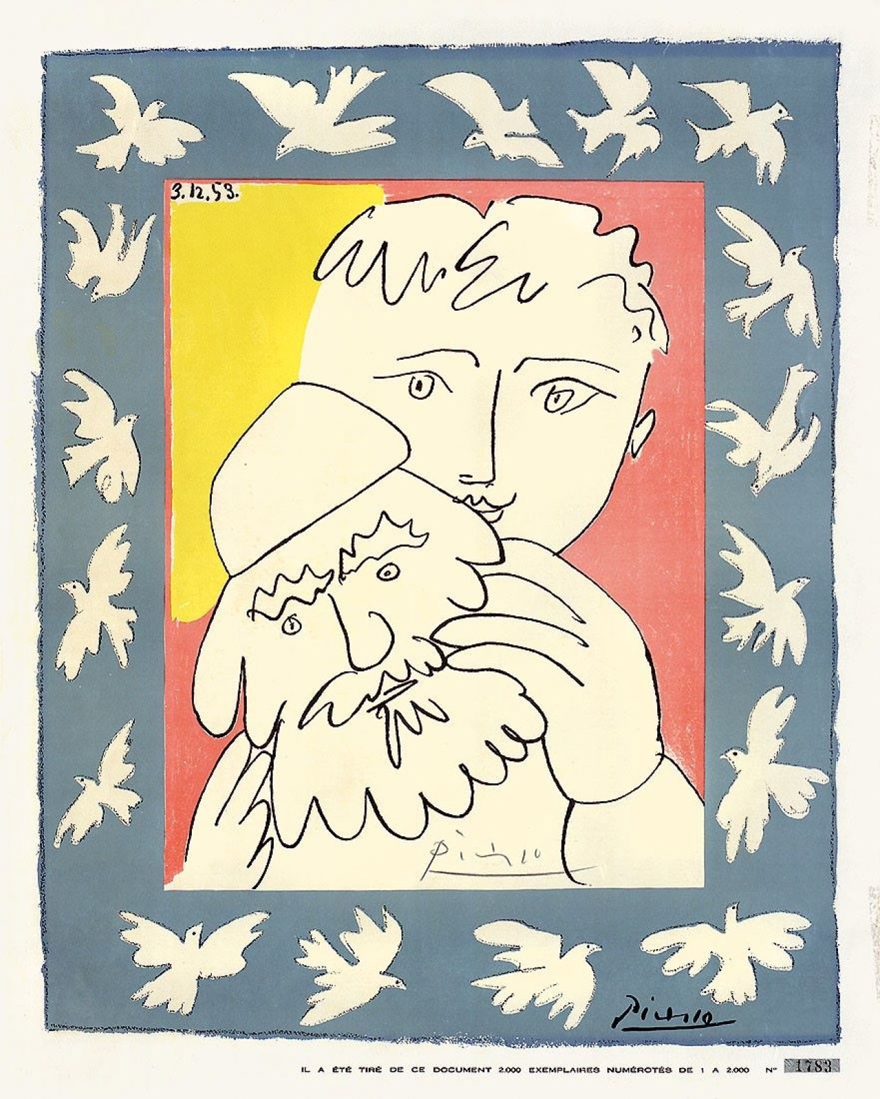 Auf diesem Bild ist das folgende Kunstwerk zu sehen: Nach Pablo Picasso. L'humanité. 1953.