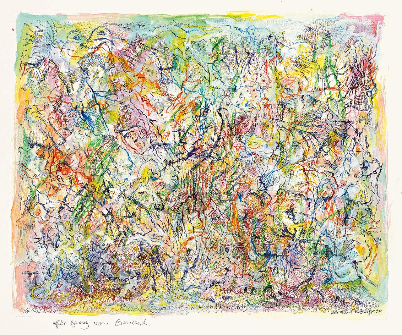 Auf diesem Bild ist das folgende Kunstwerk zu sehen: Bernard Schultze. „Fröhliches Labyrinth“. 1990.