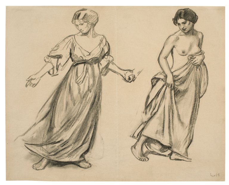 Auf diesem Bild ist das folgende Kunstwerk zu sehen: Ludwig von Hofmann. Tanzstudien.