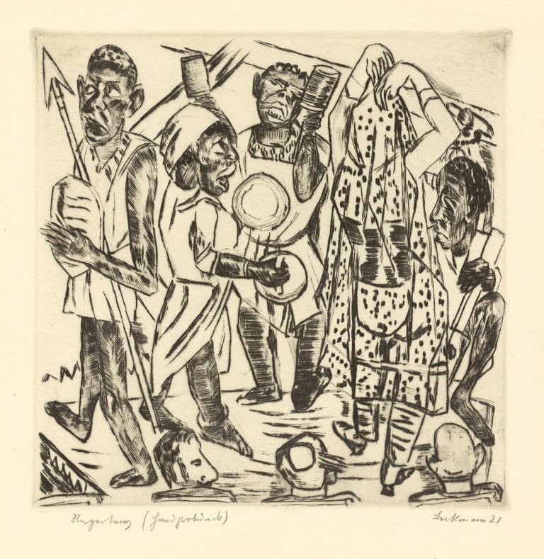 Auf diesem Bild ist das folgende Kunstwerk zu sehen: Max Beckmann. „Niggertanz“. 1921.