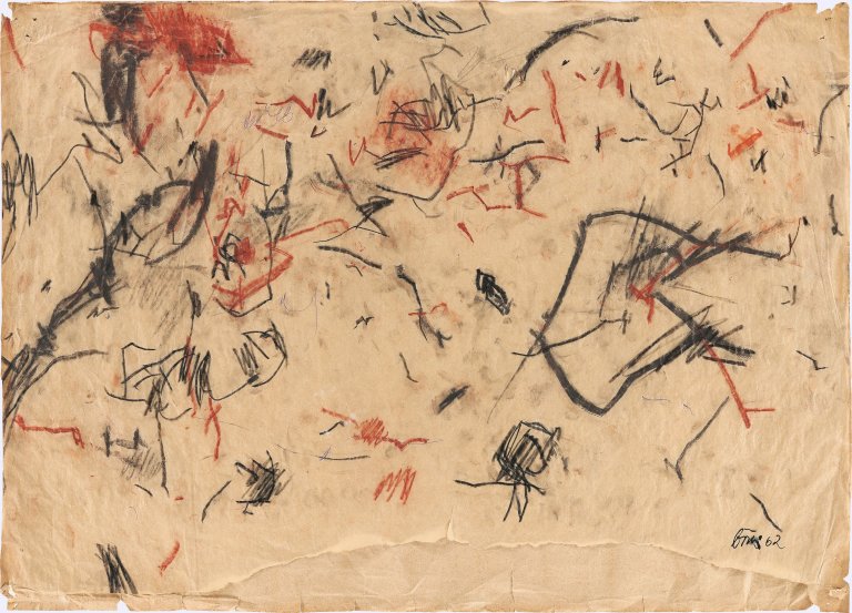 Auf diesem Bild ist das folgende Kunstwerk zu sehen: Günter Brus. Ohne Titel. 1962.