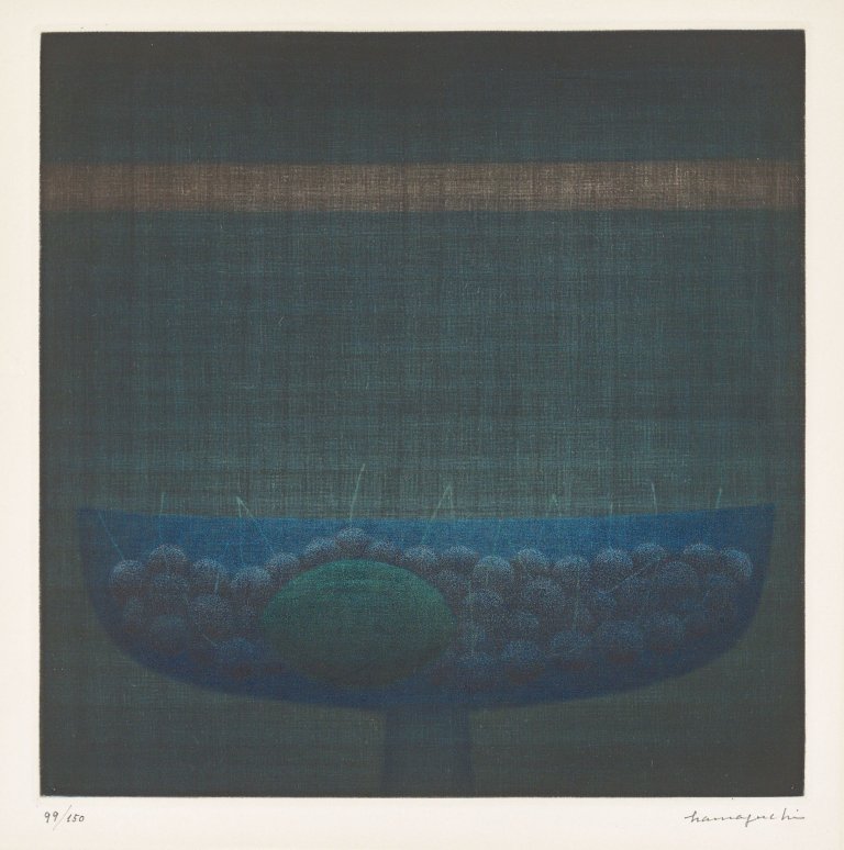 Auf diesem Bild ist das folgende Kunstwerk zu sehen: Yōzō Hamaguchi. „Lemon and Cherries “. 1959.