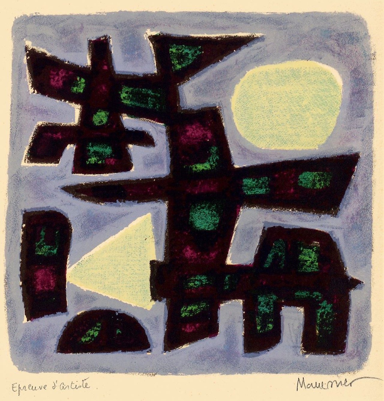 Auf diesem Bild ist das folgende Kunstwerk zu sehen: Alfred Manessier. Komposition.