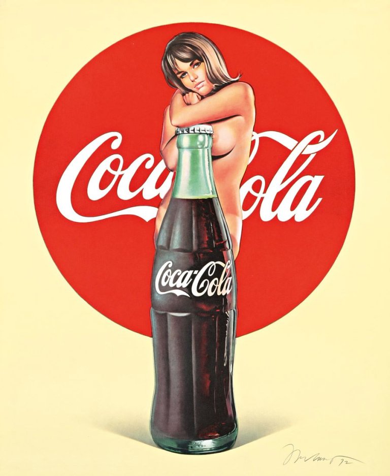 Auf diesem Bild ist das folgende Kunstwerk zu sehen: Mel Ramos. „Lola Cola“. 1972.