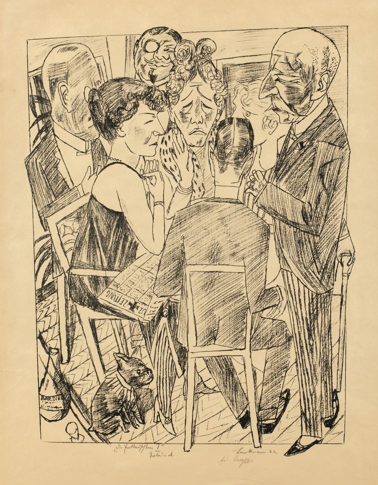 Auf diesem Bild ist das folgende Kunstwerk zu sehen: Max Beckmann. „Die Enttäuschten I“. 1922.