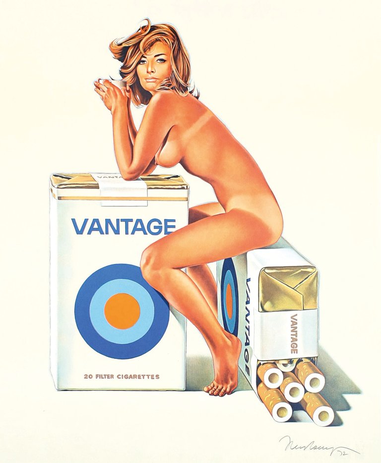 Auf diesem Bild ist das folgende Kunstwerk zu sehen: Mel Ramos. „Tobacco Red“. 1972.