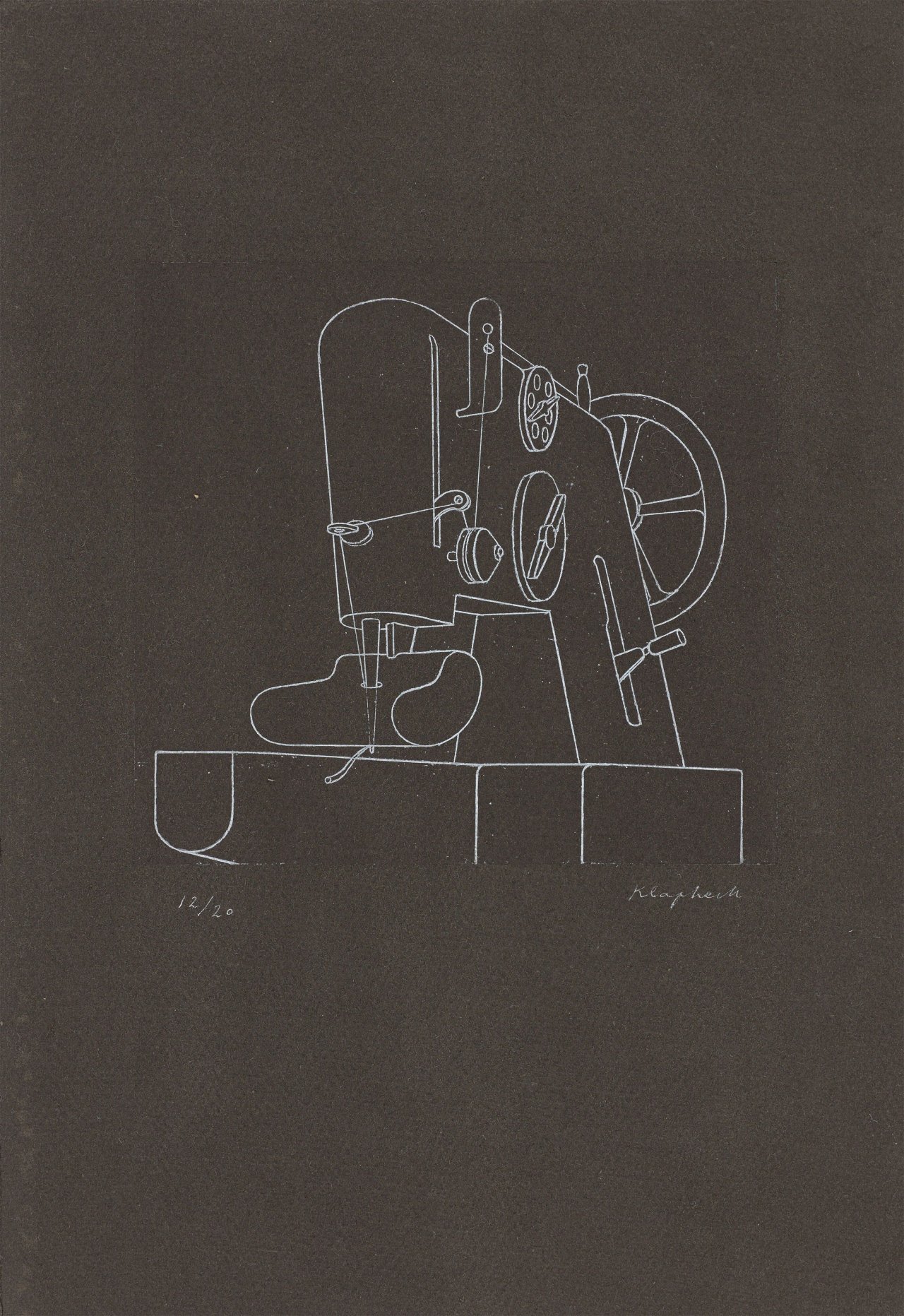 This picture shows the following artwork: Konrad Klapheck. ”Inquisition”. 1974.