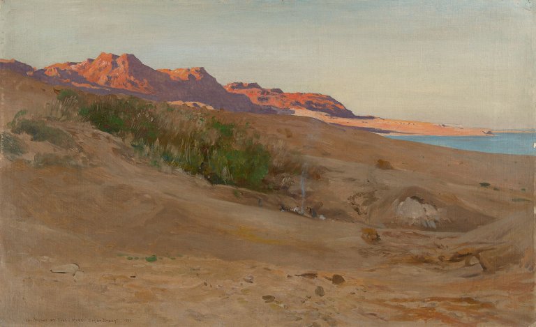 Auf diesem Bild ist das folgende Kunstwerk zu sehen: Eugen Bracht. „Um-Baghek am Todten Meer“. 1891.